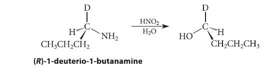 D T H CH3CHCH NH HNO HO (R)-1-deuterio-1-butanamine HO D "H CHCHCH3
