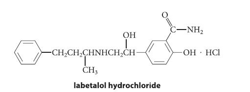 OH T -CHCHCHNHCHCH- T CH3 labetalol hydrochloride CNH, -OH HCI