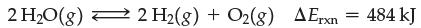 2 HO(g)  2 H(g) + O2(g) A Erxn = 484 kJ