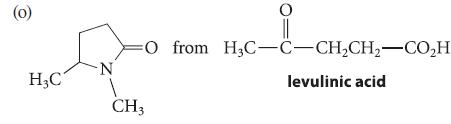 (0) HC N 1 O O from H3C-C-CHCH-COH levulinic acid CH3
