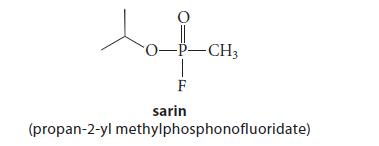 O O-P-CH3 F sarin (propan-2-yl methylphosphonofluoridate)