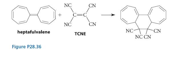 heptafulvalene Figure P28.36 NC + C=C NC TCNE CN CN NC NC CN CN