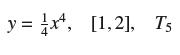 y = x, [1,2], T5
