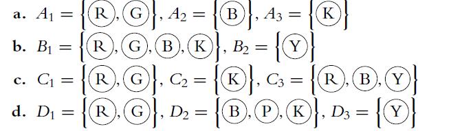 a. A b. B = = c. C d. D = = R G G G G}, D K R A2 A = B K R R C = = B B K A3 = = Y , C3 = K 10 R B (Y) B. P.