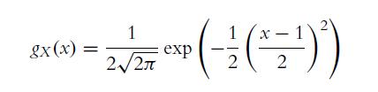 gx(x) = 1 1 2/2m &p ( ;(;)') exp 22 2 2