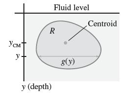 Fluid level R y (depth) g(y) Centroid