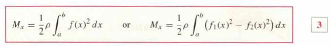 Mx = = 1/2 PS * f (x) dx or M = Mx - 2/0 S" (fi(x)  2(x)) dx - 3