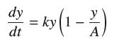 dy - ky (1-2) = dt A