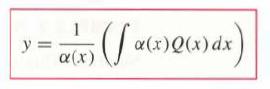 1 y = -a(x) (fa(x)Q(x)dx)