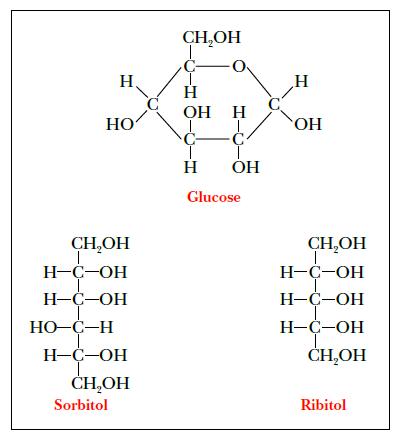 HO . CHOH I H-C-OH H-C-OH HO-C-H H-C-OH CHOH Sorbitol CHOH H OH H H -C T OH Glucose H OH CHOH T H-C-OH H-C-OH