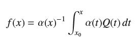 f(x) = a(x)- - Lane a(t)Q(t) dt