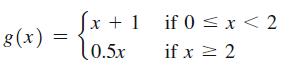 g(x) [x+1_if 0  x < 2 105x if x  2