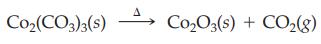 Co(CO3)3(s) A, CoO3(s) + CO(8)