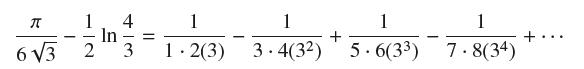 1 4 In 63 2 3 - - = 1 1.2(3) 1 3.4(32) + 1 5.6(3) 1 7.8(34) +.