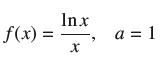f(x) = Inx X a = 1