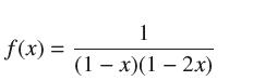 f(x) = 1 (1-x)(1-2x)