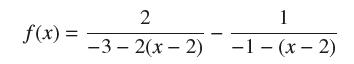 f(x) = 2 -3-2(x-2) 1 -1-(x-2)