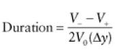 Duration= V-V 2V (Ay)