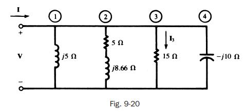 V j5  (2) 52 j8.66 2 Fig. 9-20 (3) | 1 15   j10 2