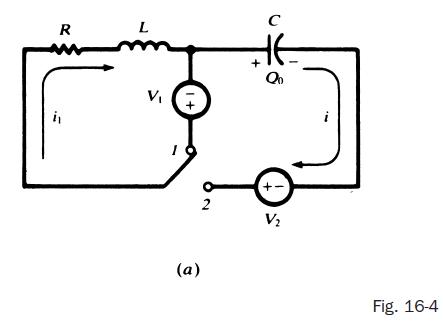 R ww L V 1+ (a) 2 C Qo V Fig. 16-4