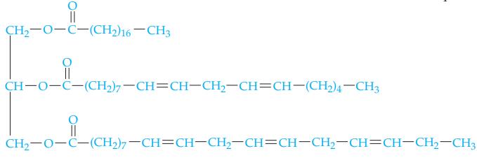 || CH-O-C-(CH2)16-CH3 || CH-O-C(CH2)zCH=CH-CH-CH=CH(CH2)4CH3 CH,-O-C(CH2)z-CH=CH-CH-CH=CH-CH,-CH=CH-CH,CH3