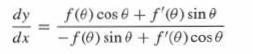 dy dx f(0) cose + f'(0) sin - f (0) sin + f'(0) cos 0