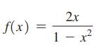 f(x) = 2x 1-x