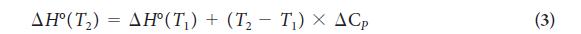 (T,) = (T;) + (T,  T)  Cp (3)