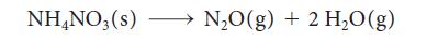 NH4NO3(s) - NO(g) + 2 HO(g)