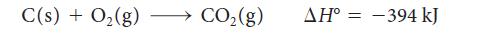 C(s) + O(g) CO(g) AH = -394 kJ