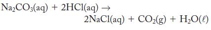 NaCO3(aq) + 2HCl(aq)  2NaCl(aq) + CO(g) + HO(l)