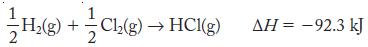 H(g) + Ch(g) - Cl(g)  HCl(g)  = 92.3 kJ