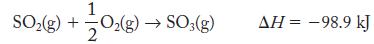 1 SO(g) + O(g)  SO(g) AH = -98.9 kJ