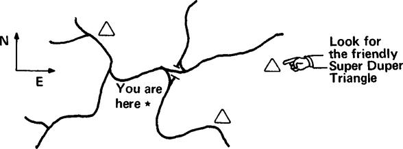 N E You are here * Look for the friendly A Super Duper Triangle