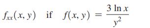 f(x, y) if f(x, y) 3 ln x 1