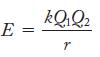 E = kQ1 Q r