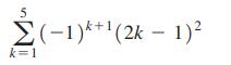 5 (-1)+(2k-1) k=1