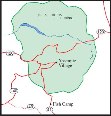(120) (140) (49) 0 5 10 15 U (41) miles Yosemite Village Fish Camp 120