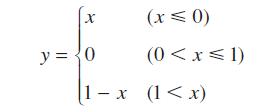 X y = {0 (x  0) (0 < x1) (1-x (1