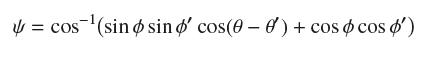 = cos(sin osin o' cos(0-8) + cos cos')