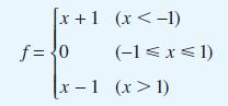[x+1 (x < -1) f = {0 (-1x1) x-1 (x>1)