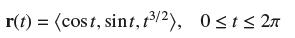 r(t) = (cost, sint, 13/2), 0t 2