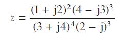 Z = (1 + j2) (4- j3) (3 + j4)4(2-j)