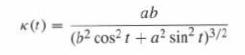 k(t) ab (b cos 1 + a sin1)3/2