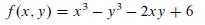 f(x, y) = x-y - 2xy +6