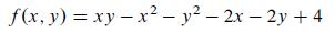 f(x, y) = xy - x - y - 2x - 2y + 4