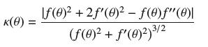 K(0) = If (0) +2f'(0) - (0)"(0)| (f(0) + f'(0))/2