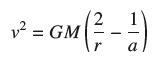 2 M (7/ - - -) r v = GM