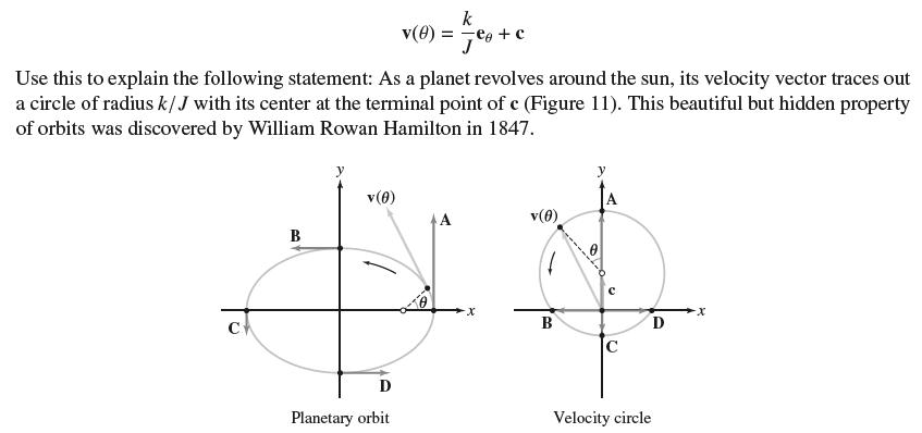(2 Use this to explain the following statement: As a planet revolves around the sun, its velocity vector