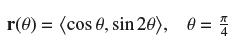 r(0)=(cos 8, sin 20), 0 =